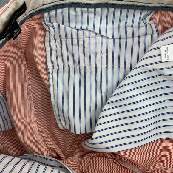 Banana Republic Shorts Mens Size 38 Pin Stripe Flat Front Cotton 11" Inseam - Picture 13 of 16